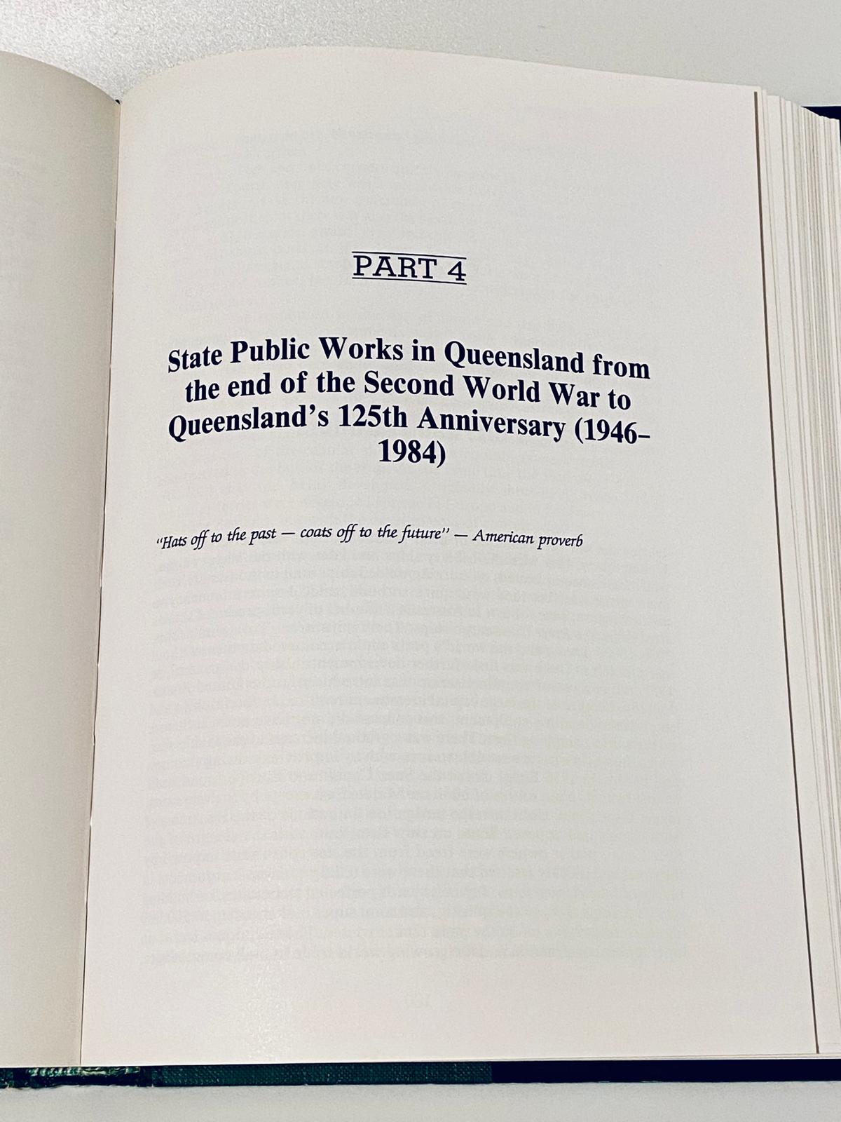 125 Years of State Public Works in Queensland 1859-1984, Ian Cameron